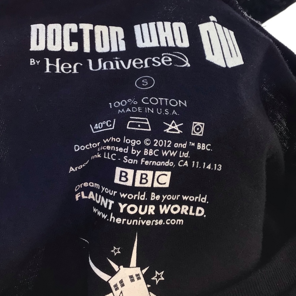 NWT Doctor Who Graphic T-Shirt 100% Cotton Size S - Picture 7 of 8